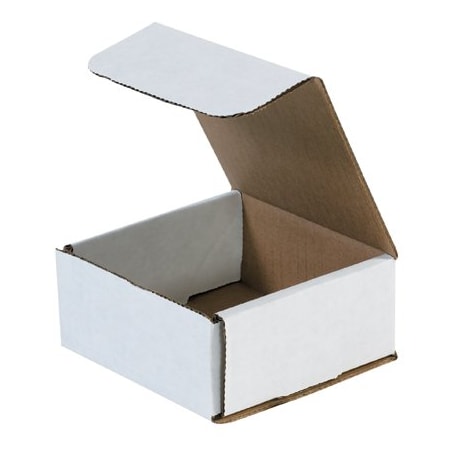 Bsc Preferred 4-3/8 x 4-3/8 x 2'' White Corrugated Mailers, 50PK BUY00024271